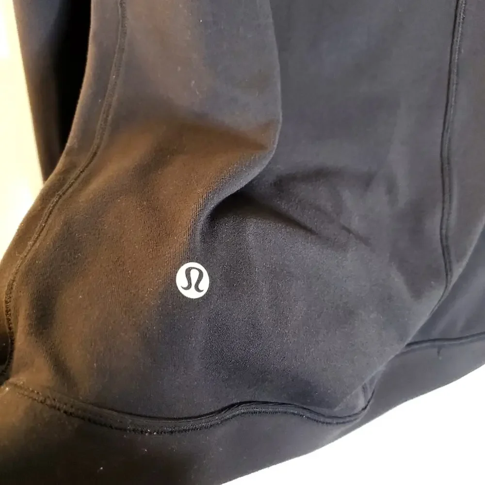 Lululemon Rulu Rally Wrap Women 6 Black Snap Neck Open Cardigan Cozy Stretch